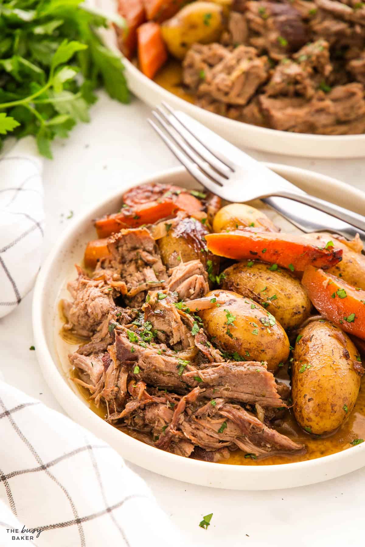 shredded beef with potatoes and carrots