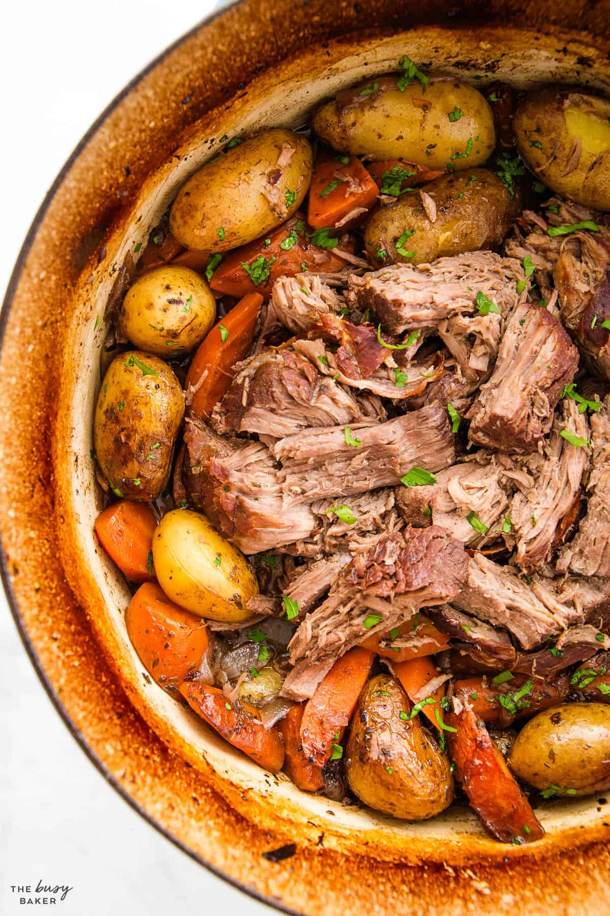 shredded beef with potatoes and carrots