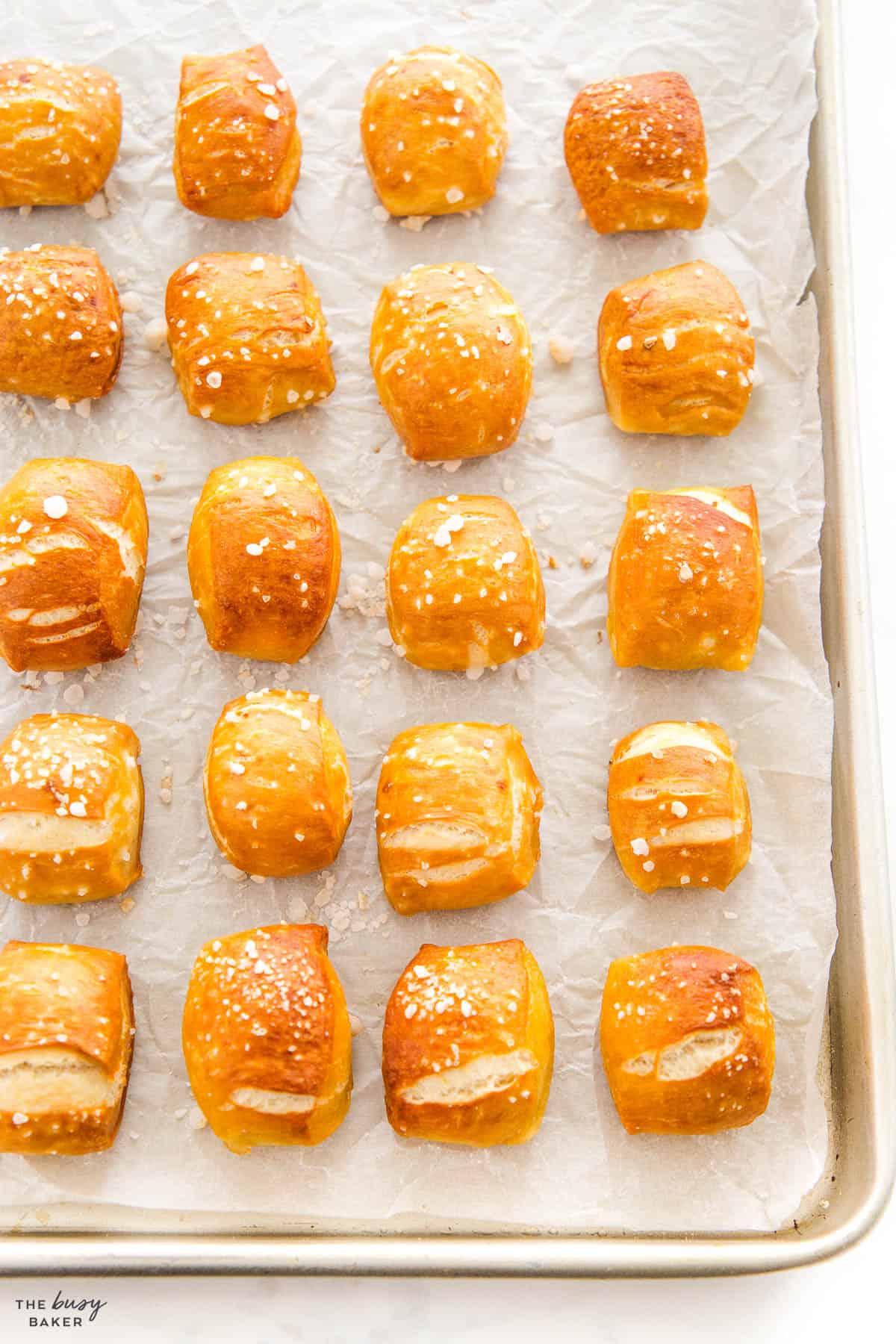 little bread appetizers on a baking tray