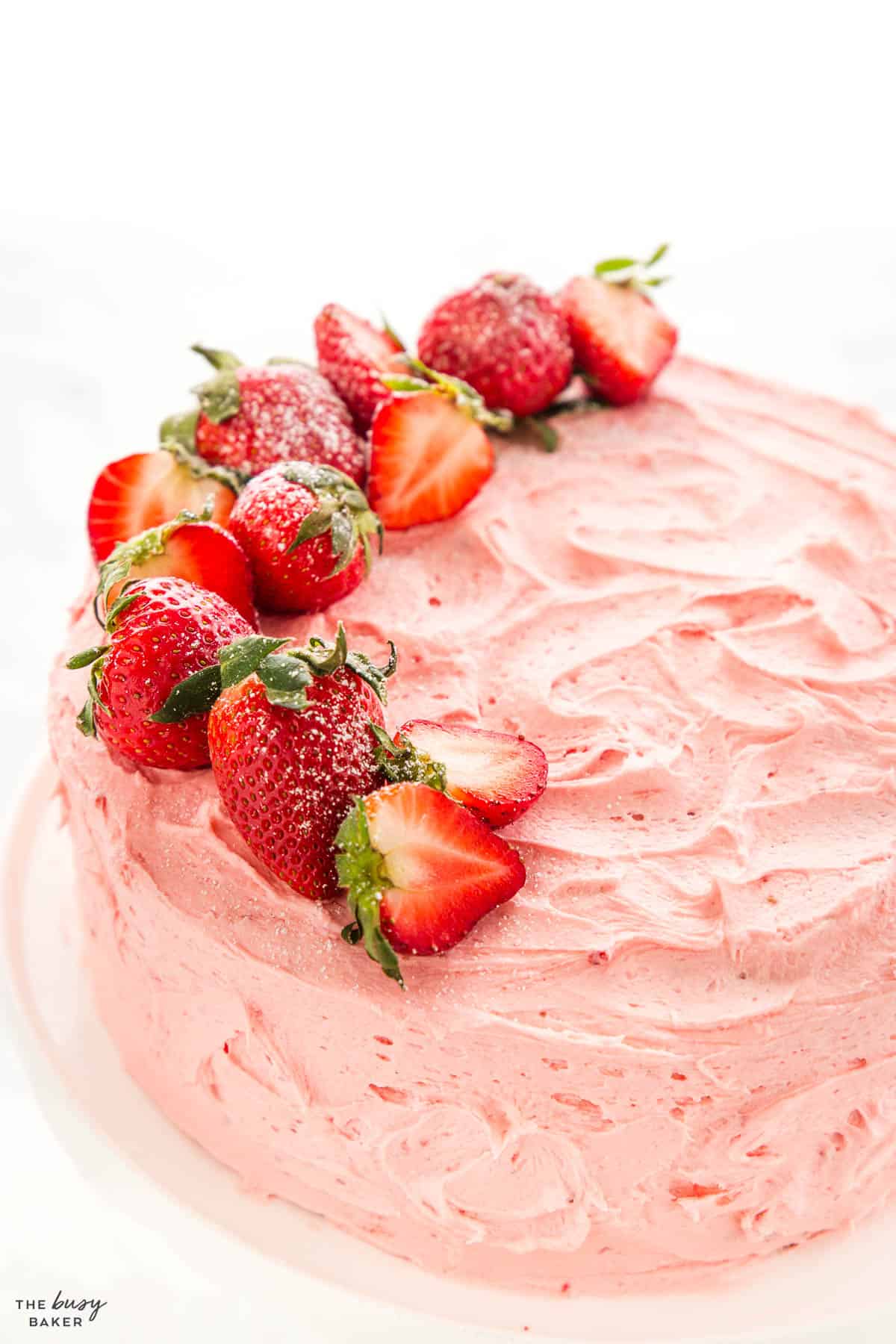 strawberry cake with fresh strawberry buttercream frosting recipe