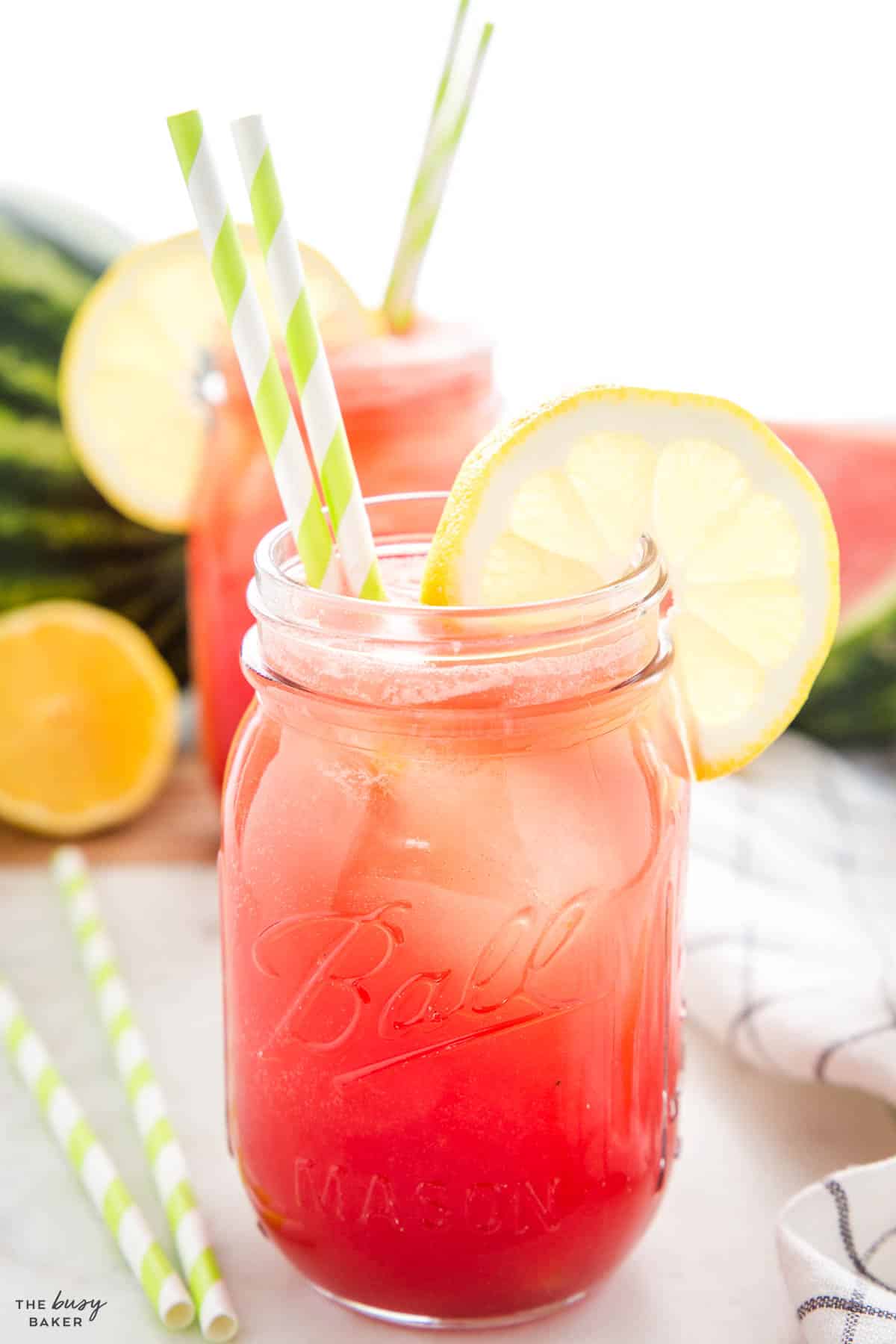 summer drink in a mason jar