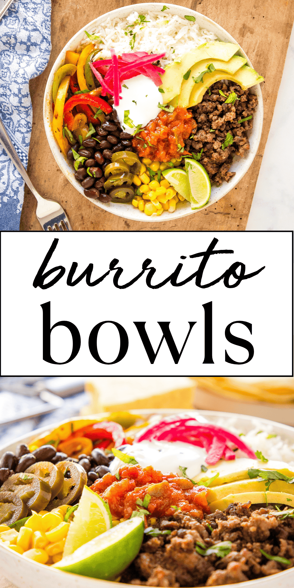 This Burrito Bowl recipe is a simple, healthy meal that's quick and easy to make and great for meal prep. Make a beef or chicken burrito bowl in minutes for an easy weeknight dinner! Recipe from thebusybaker.ca! #burritobowl #easymeal #mealprep #mealplan #easydinner #healthymeal #healthy #burrito #texmex #dinner #30minutemeal via @busybakerblog