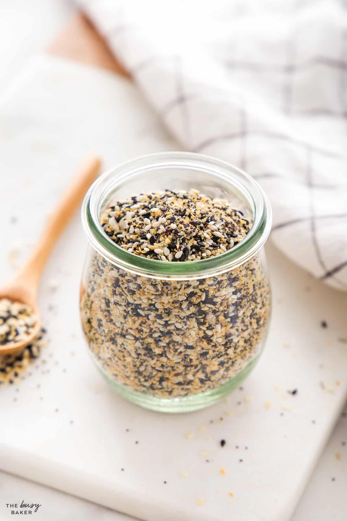 everything bagel seasoning in a jar