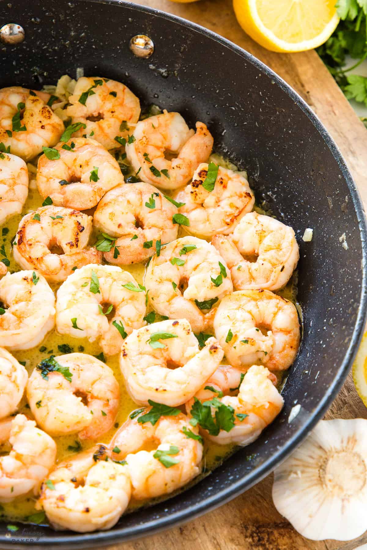 pan fried butter garlic shrimp