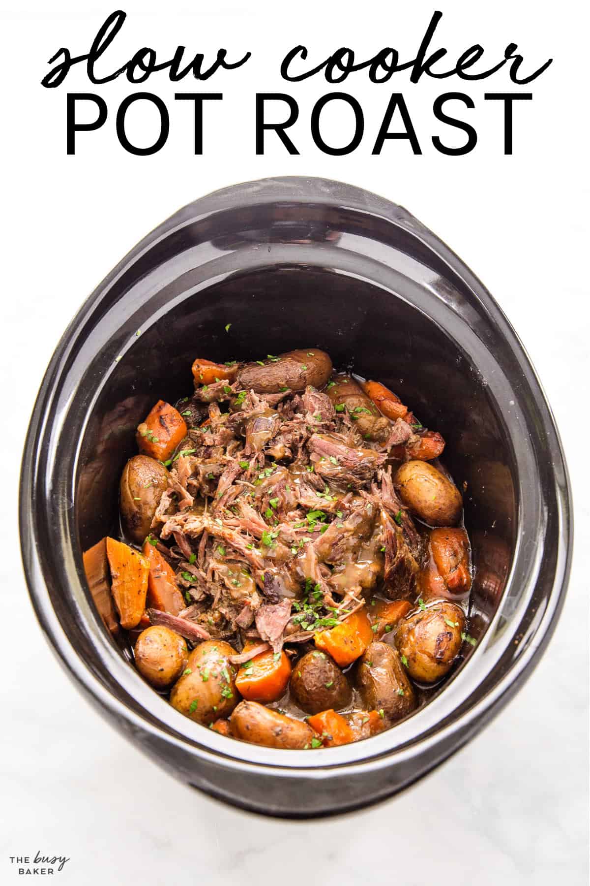 pot roast in the slow cooker