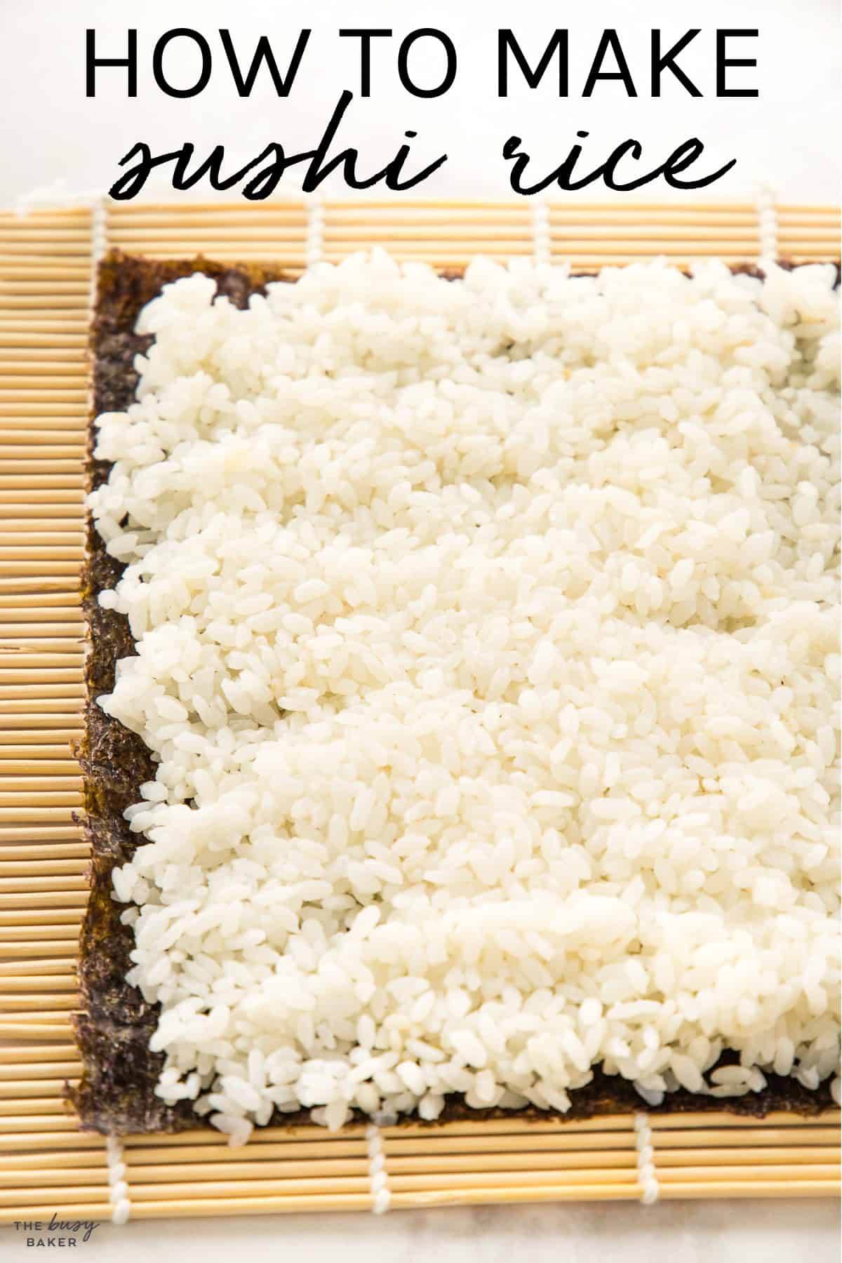 how to make sushi rice