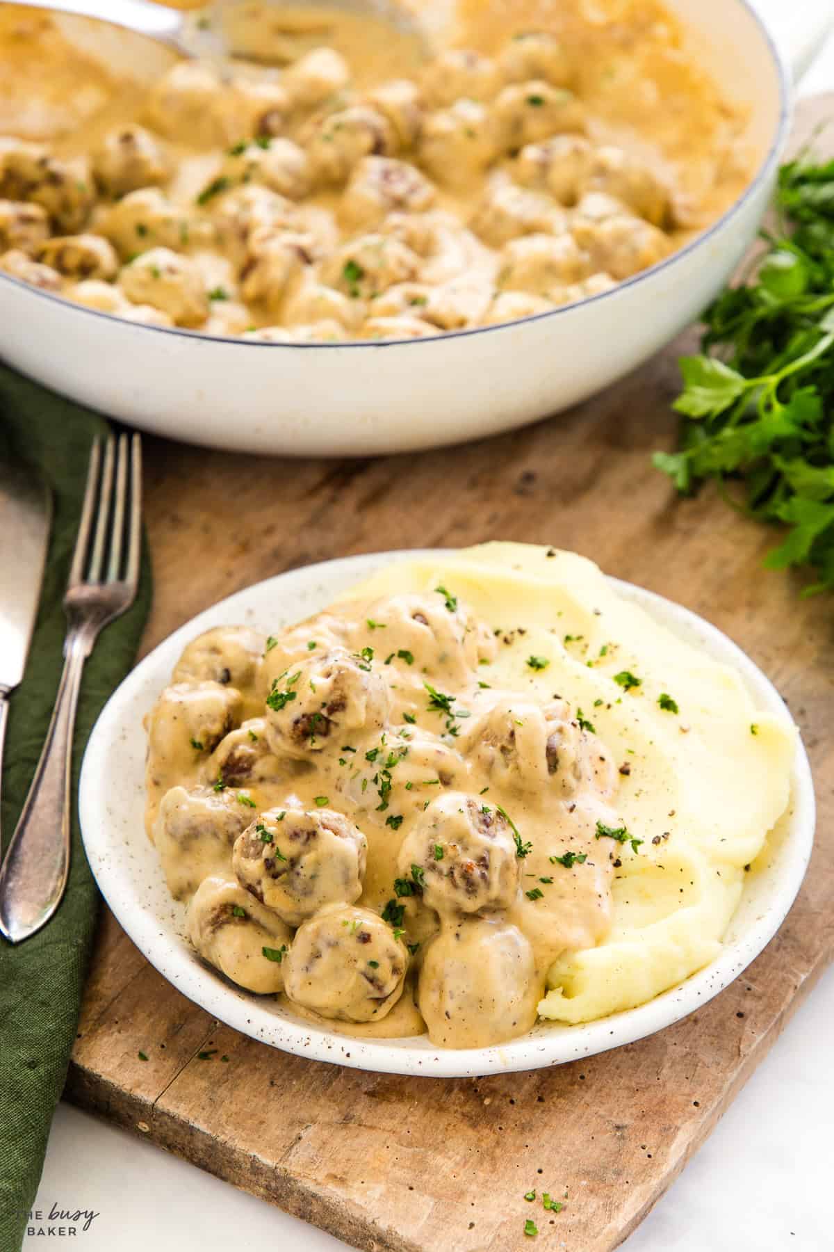 creamy Swedish meatballs