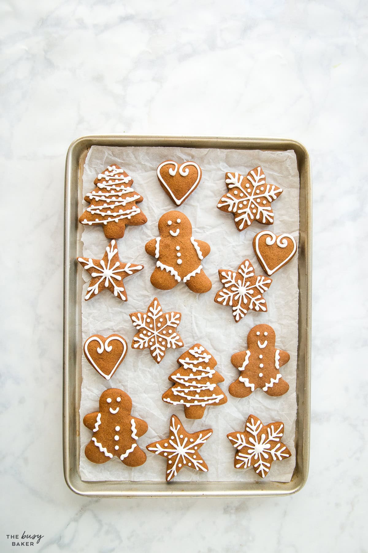 baking pan of gingerbread cookies