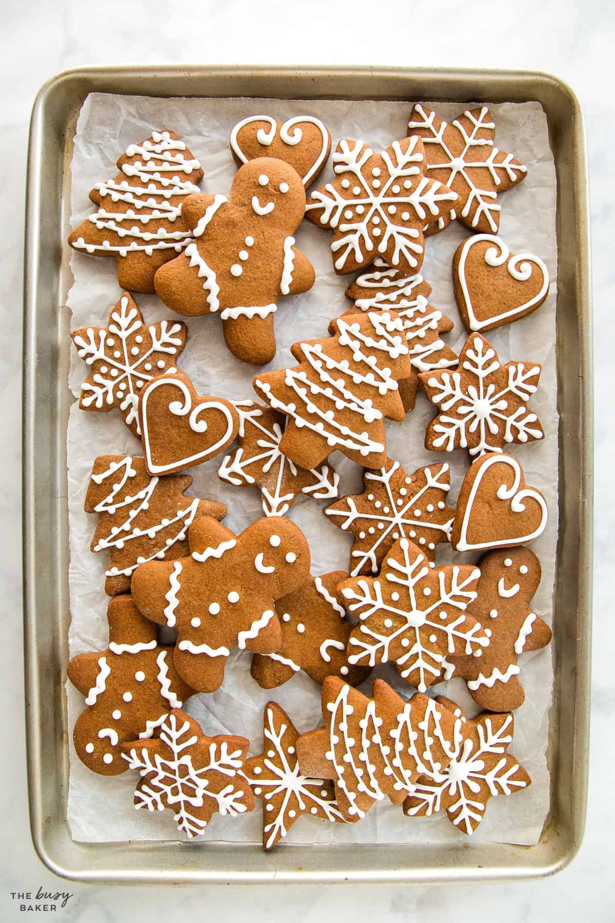 tray of Christmas cookies