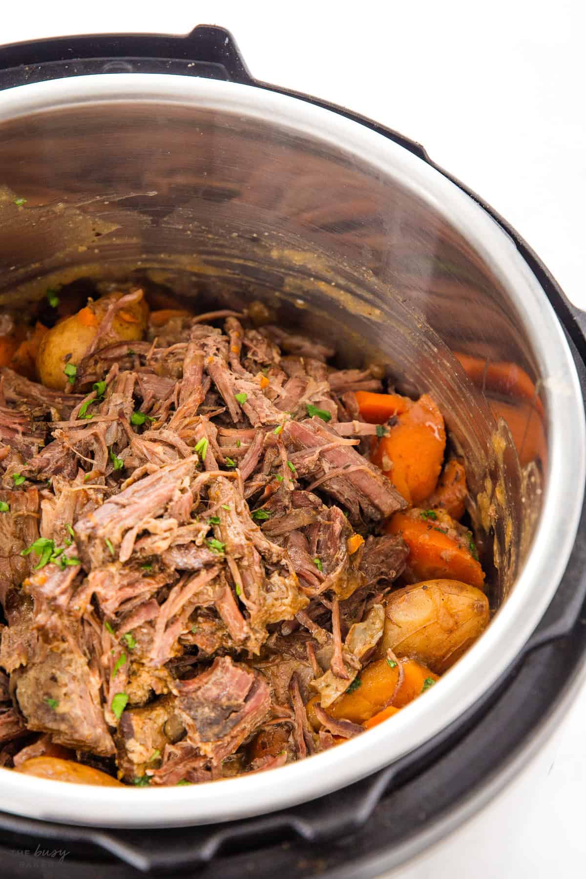 instant pot pot roast with potatoes and carrots