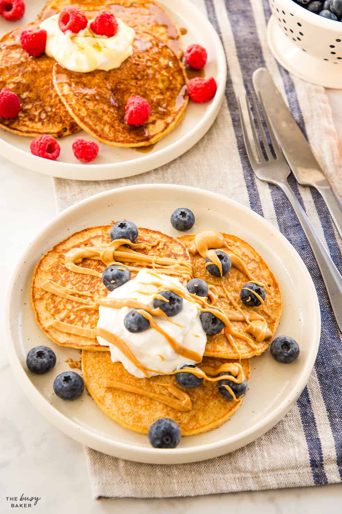 breakfast with berries and nut butter