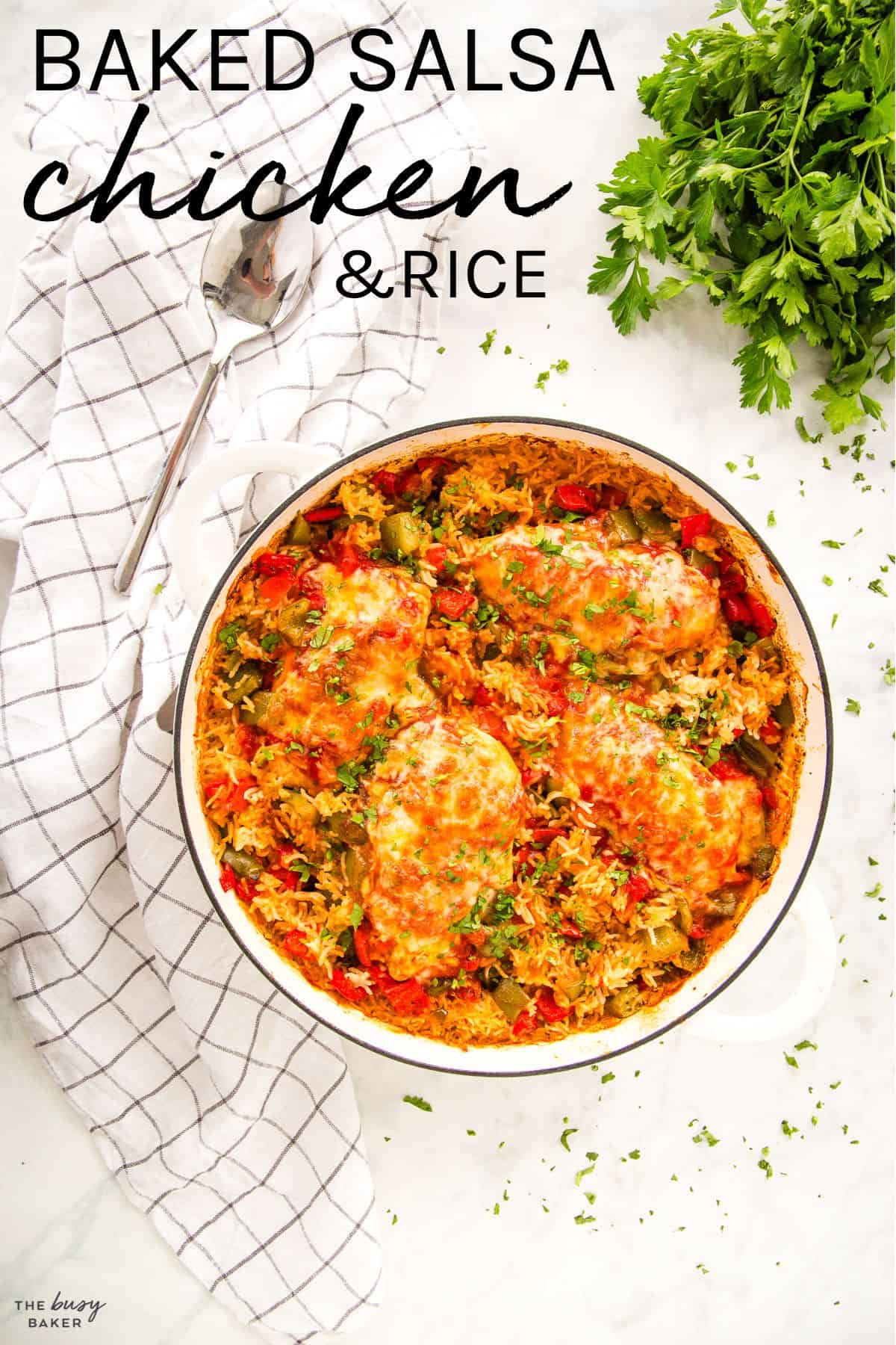 baked salsa chicken and rice recipe casserole