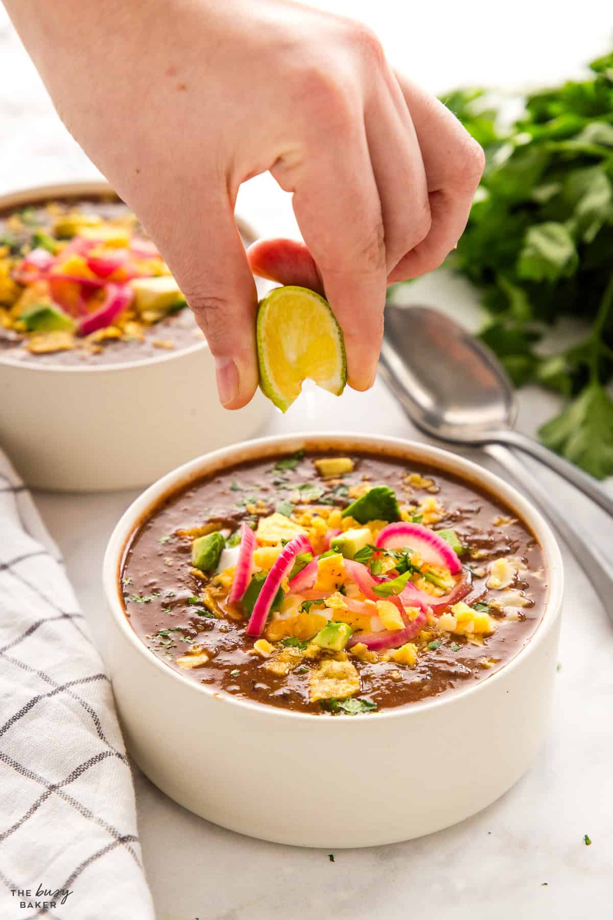 black bean soup with lime