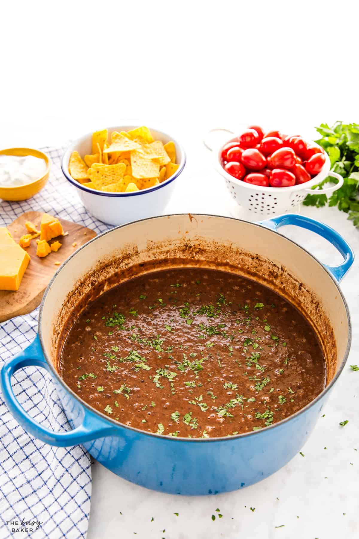 pot of black bean soup