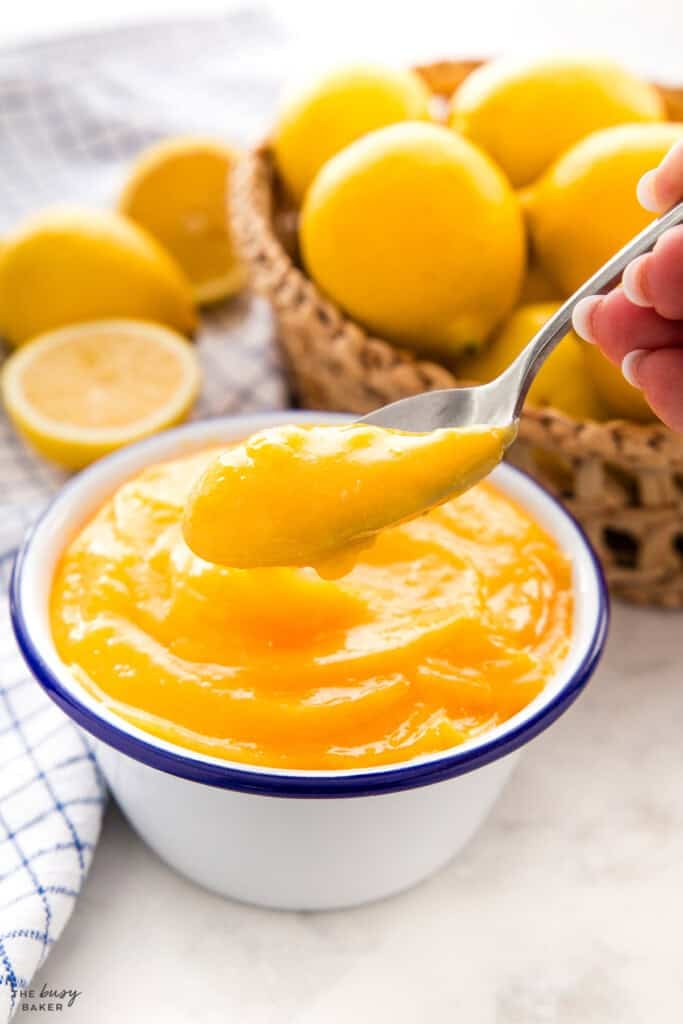 a spoonful of lemon curd