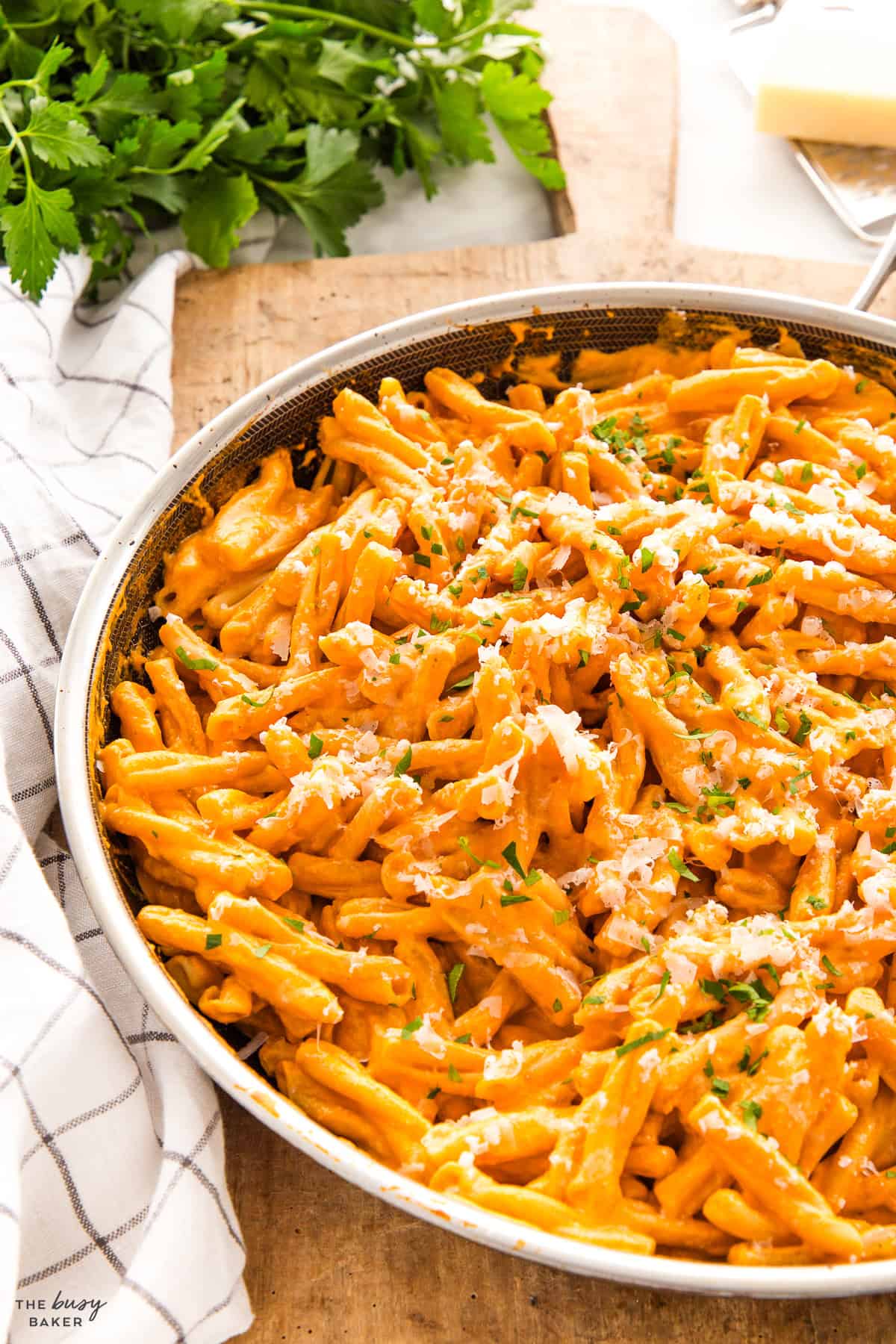 pan of protein pasta