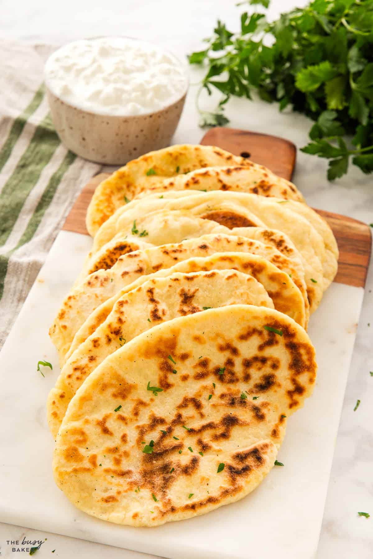 pan fried cottage cheese flatbread