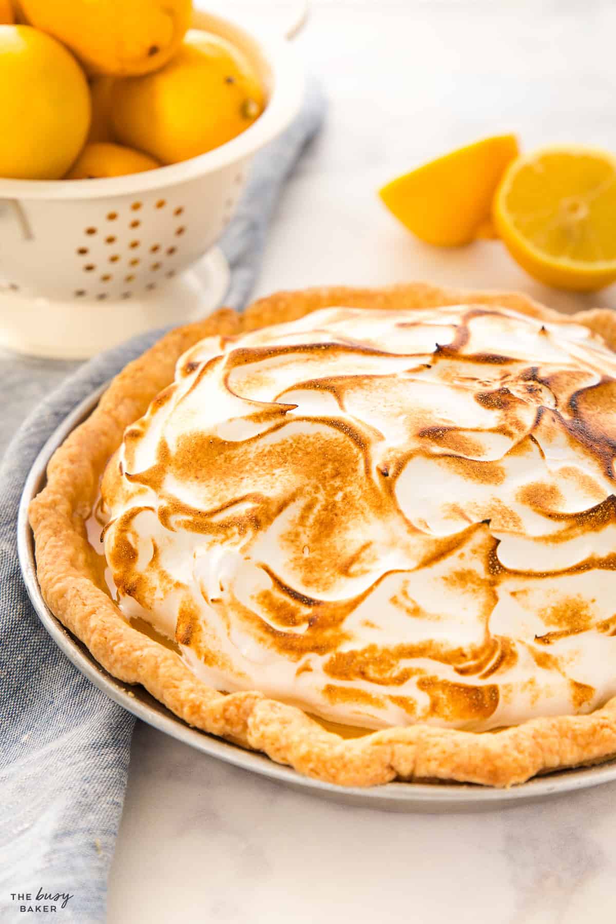 lemon meringue pie with toasty meringue