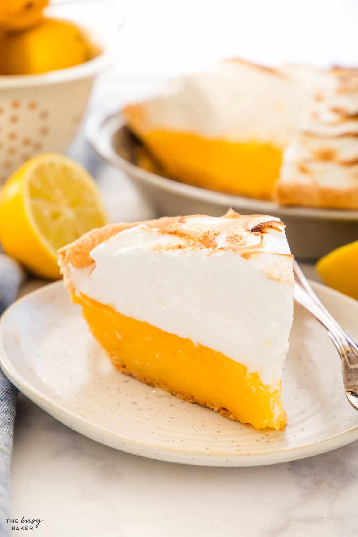 perfect slice of lemon meringue pie