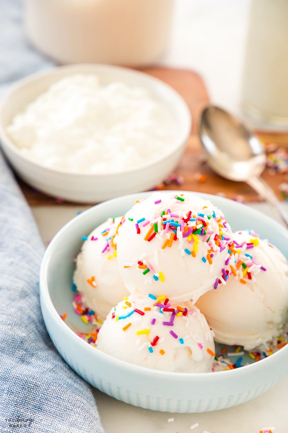 vanilla frozen dessert made with cottage cheese
