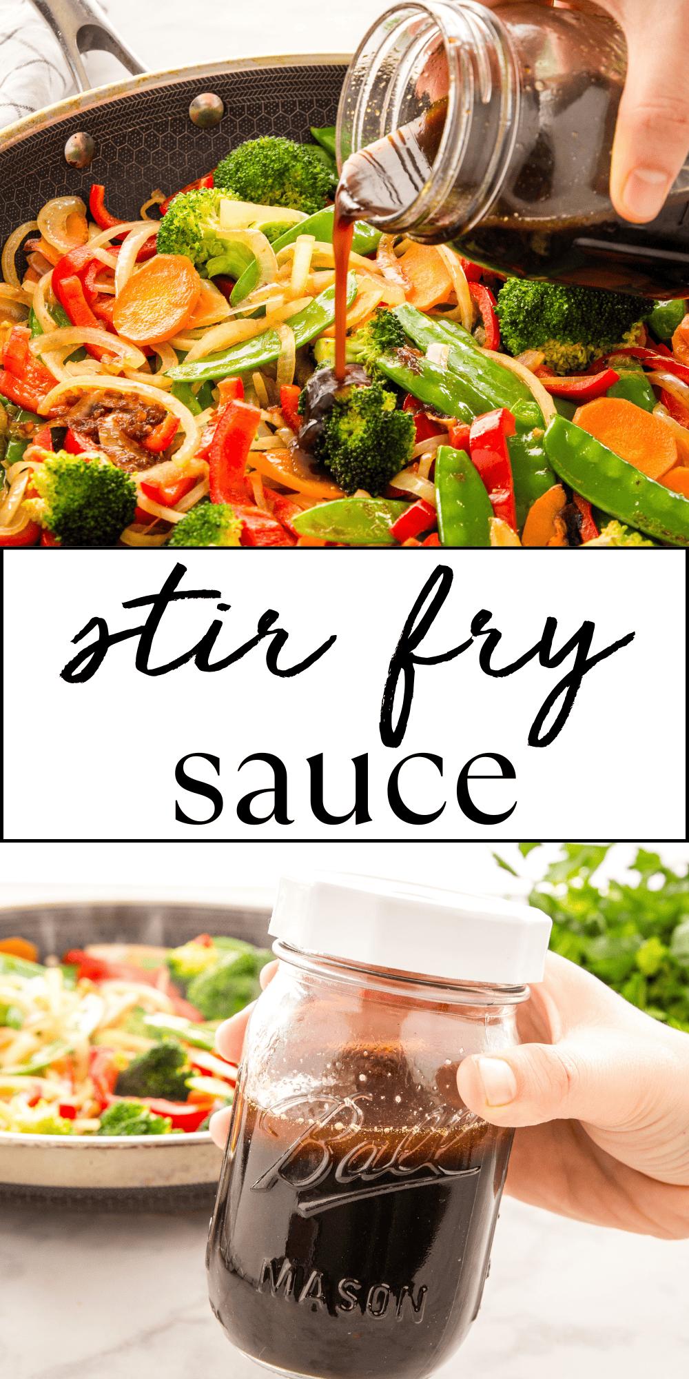 This Homemade Stir Fry Sauce recipe is a savoury sauce to use with all your favourite stir fry recipes. It's perfect for meal prep, it's budget friendly, and it's free of preservatives! Recipe from thebusybaker.ca! #stirfry #stirfrysauce #easymeal #mealidea #mealplan #mealprep #chickenstirfry #easydinner via @busybakerblog