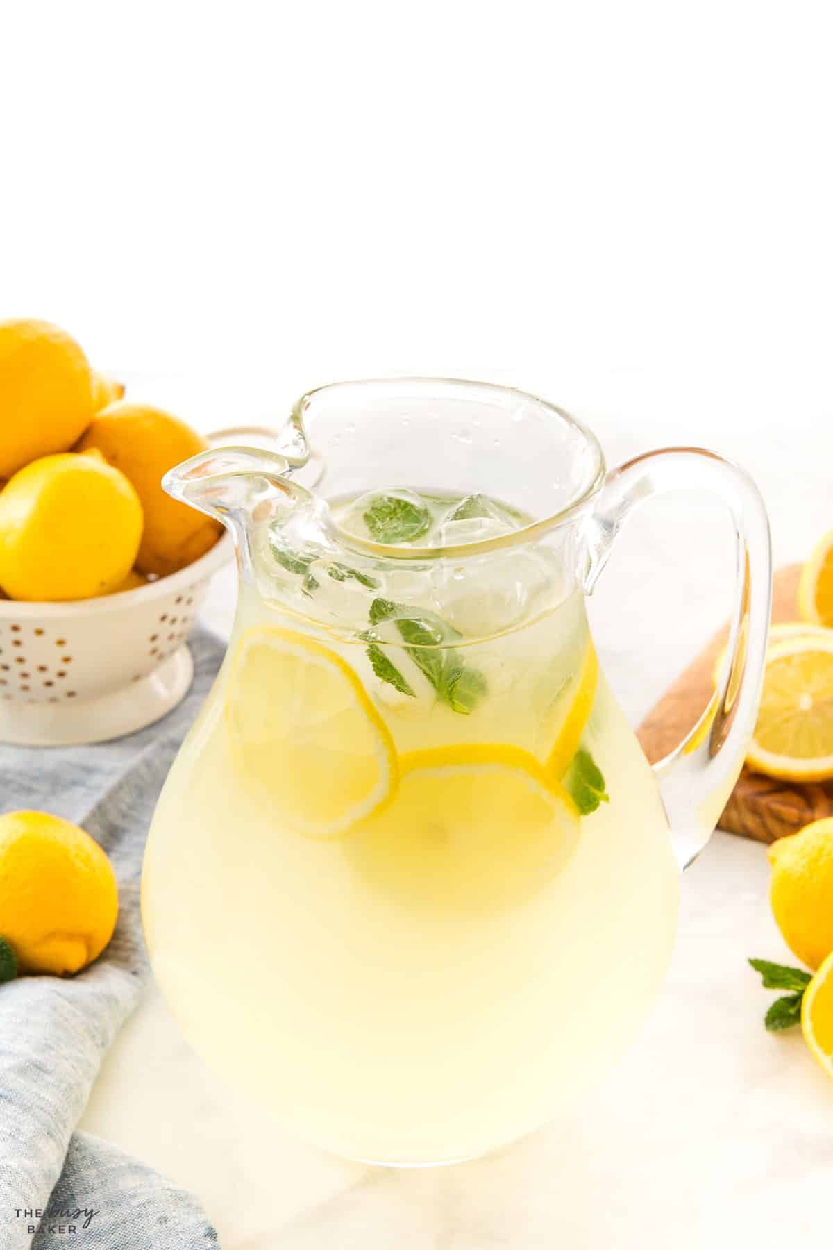 pitcher of lemonade