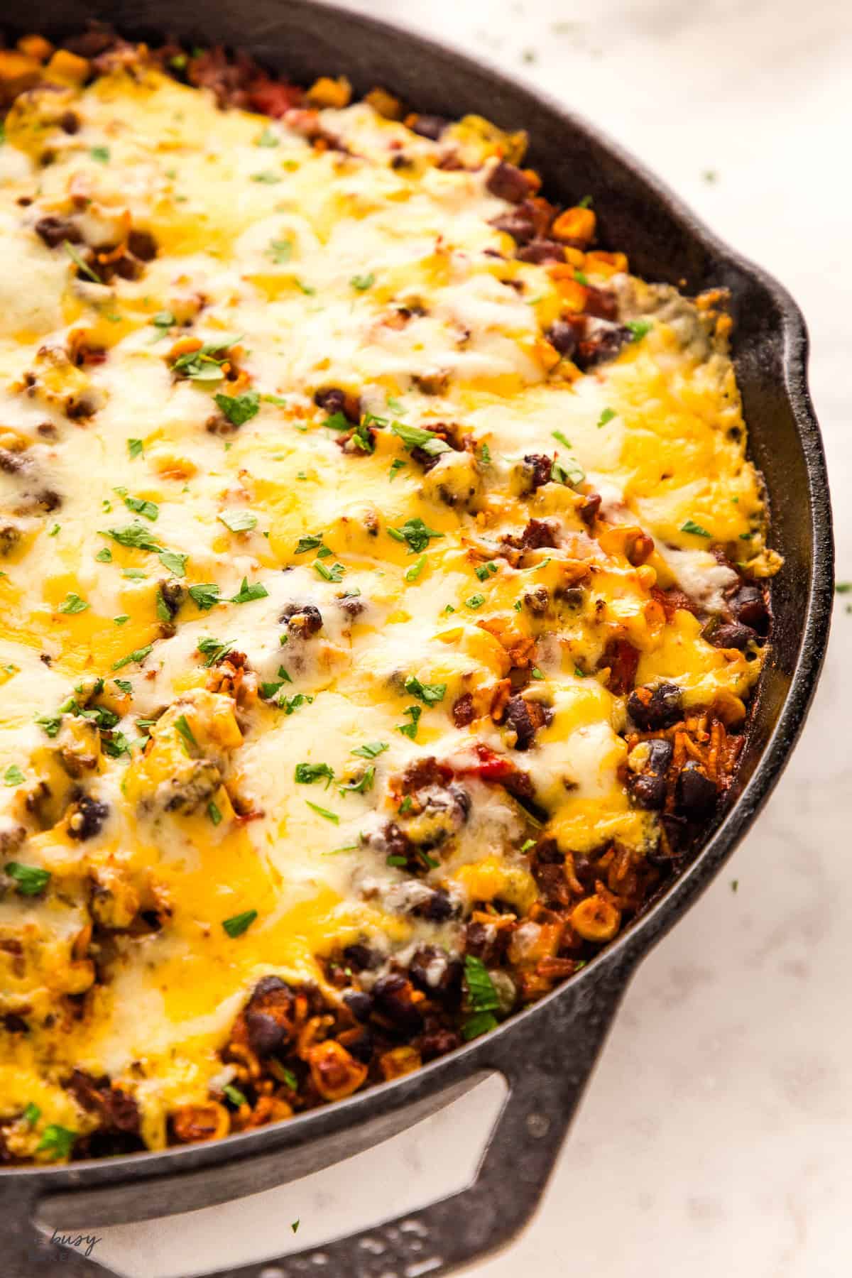 skillet Mexican rice bake