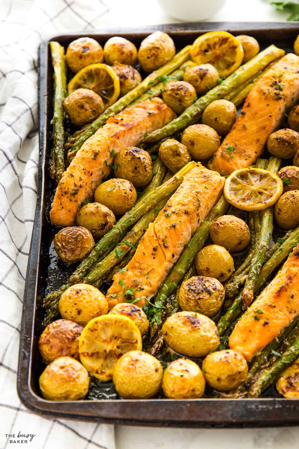 baked salmon sheet pan dinner