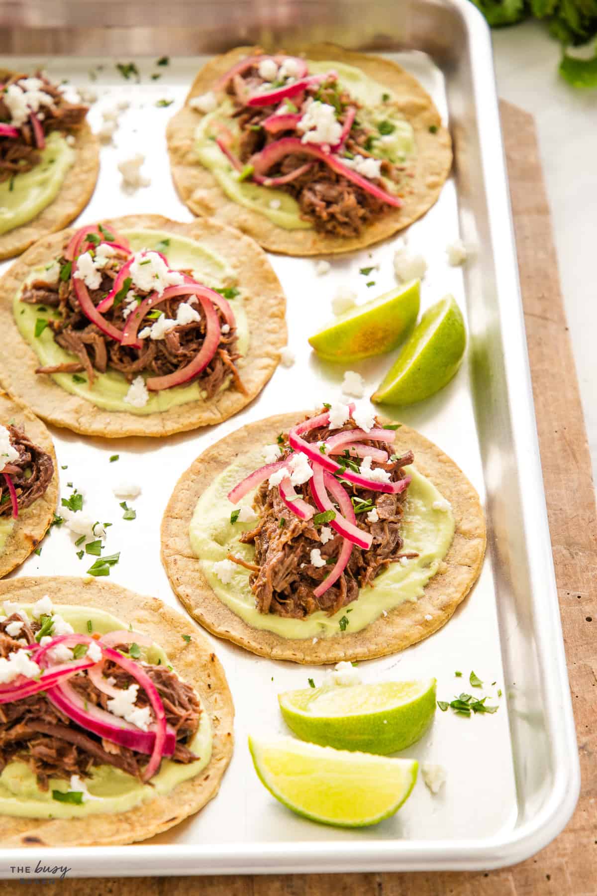 beef tacos on a sheet pan