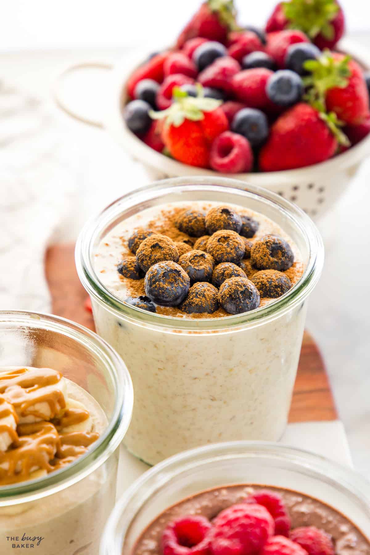overnight oats with blueberries