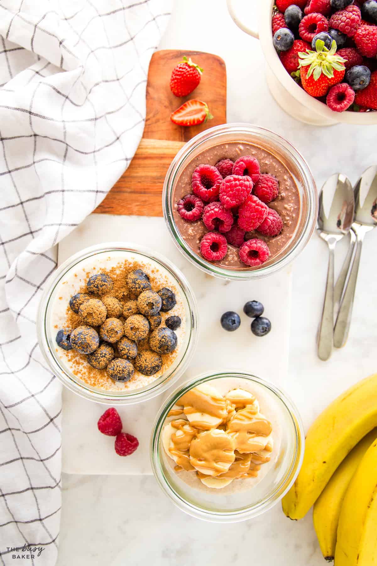 overhead image: overnight oats recipes