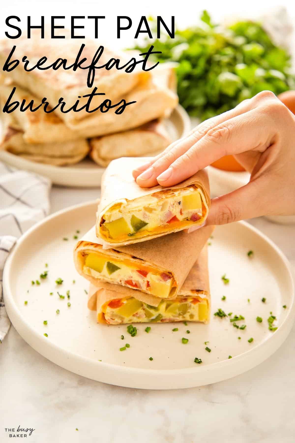 sheet pan breakfast burritos recipe