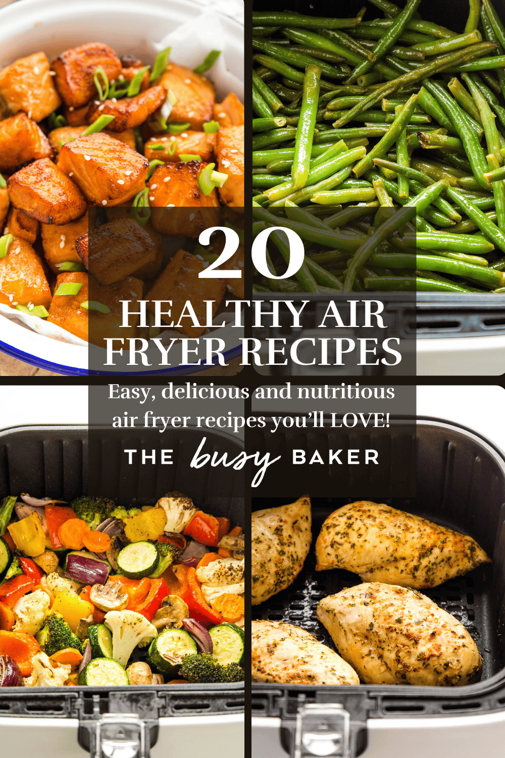 These Healthy Air Fryer Recipes make it easy to enjoy crispy, delicious food with less oil and fewer calories! Perfect for quick weeknight dinners or lighter snacks, this collection proves healthy eating can still be flavourful and satisfying. Recipes from thebusybaker.ca! #healthyairfryer #healthyrecipes #airfryerhealthy via @busybakerblog