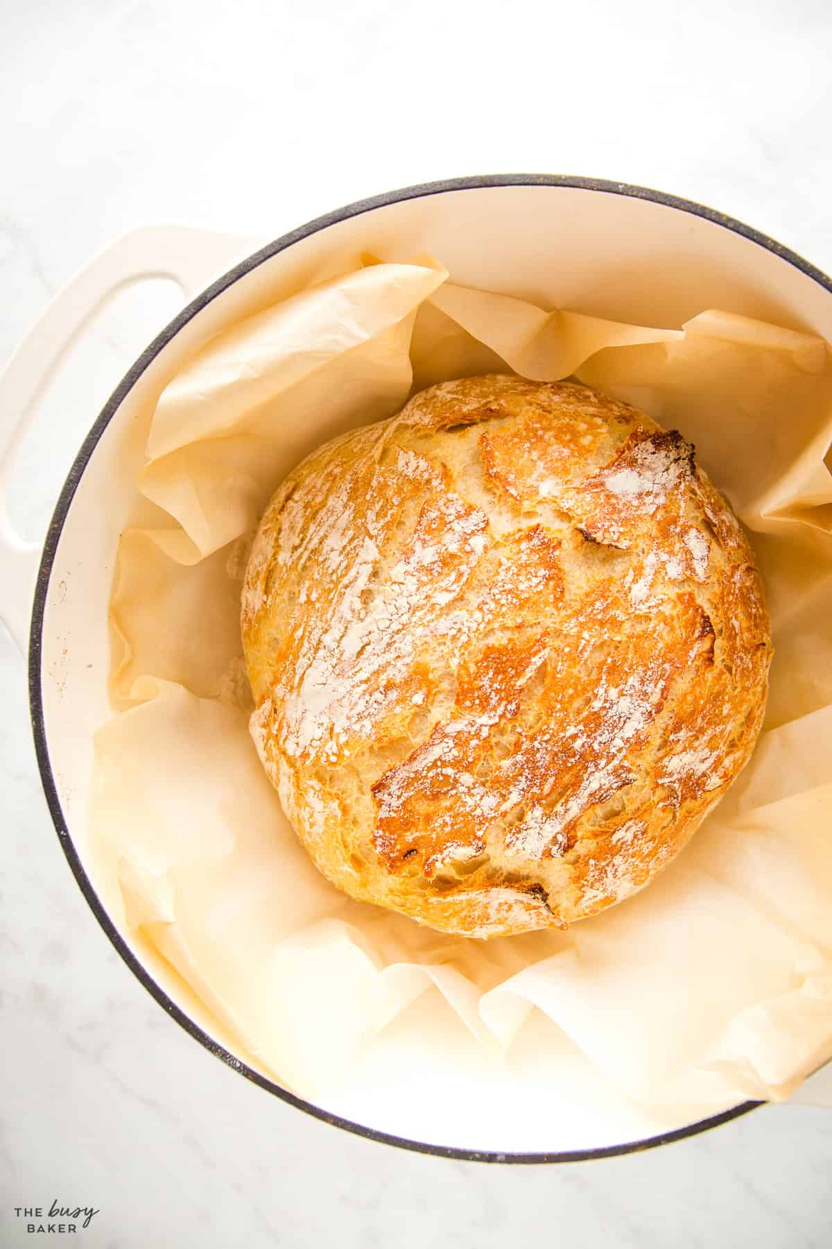 overhead image: crusty artisan bread