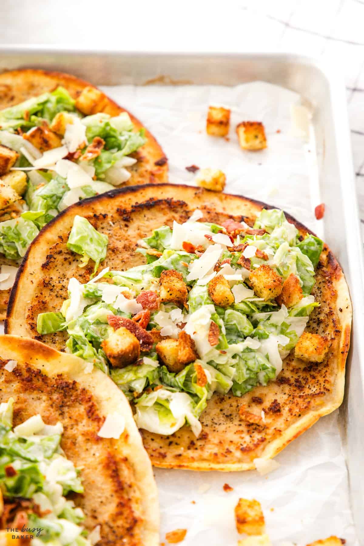 easy chicken caesar smash tacos