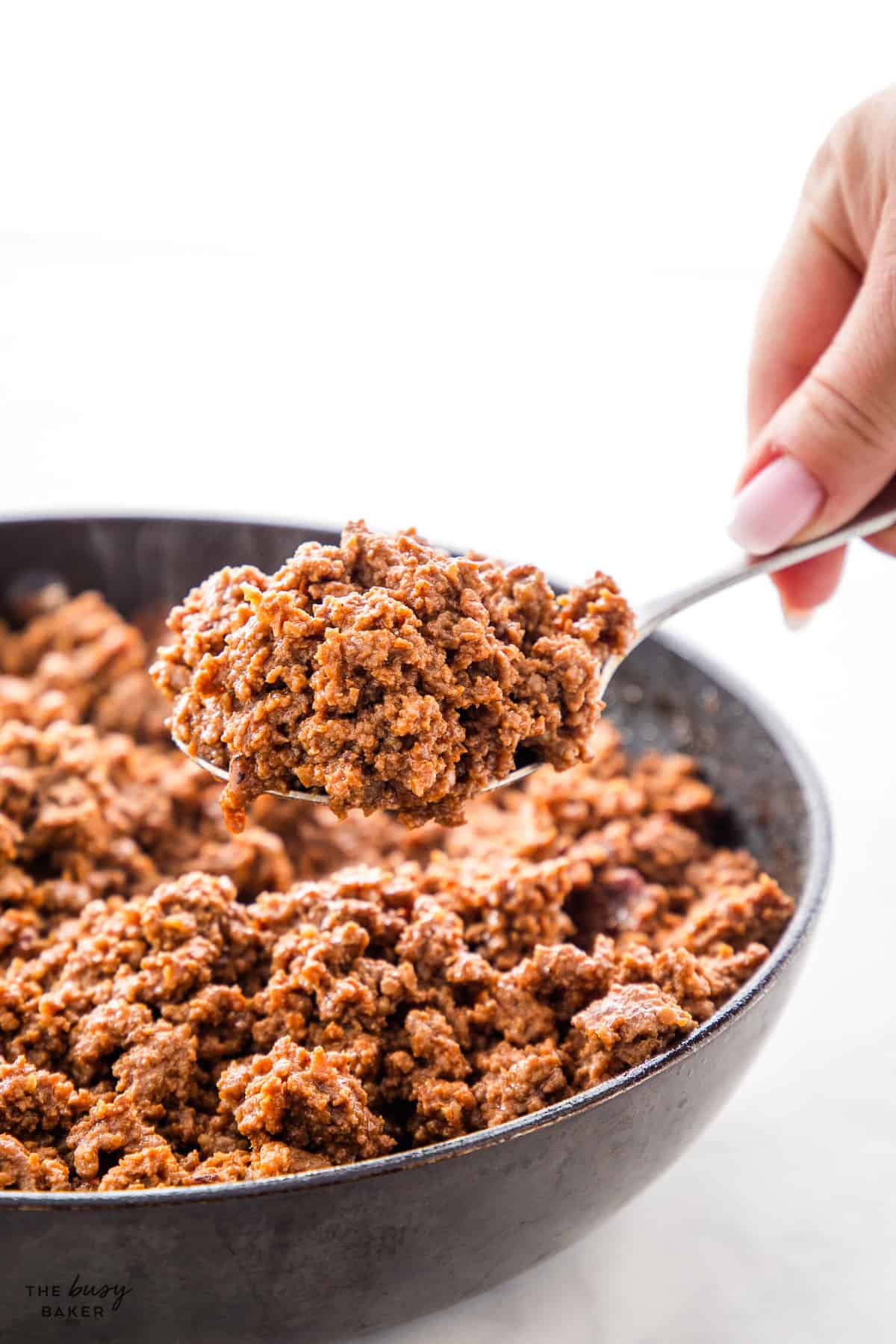 spoonful of taco meat