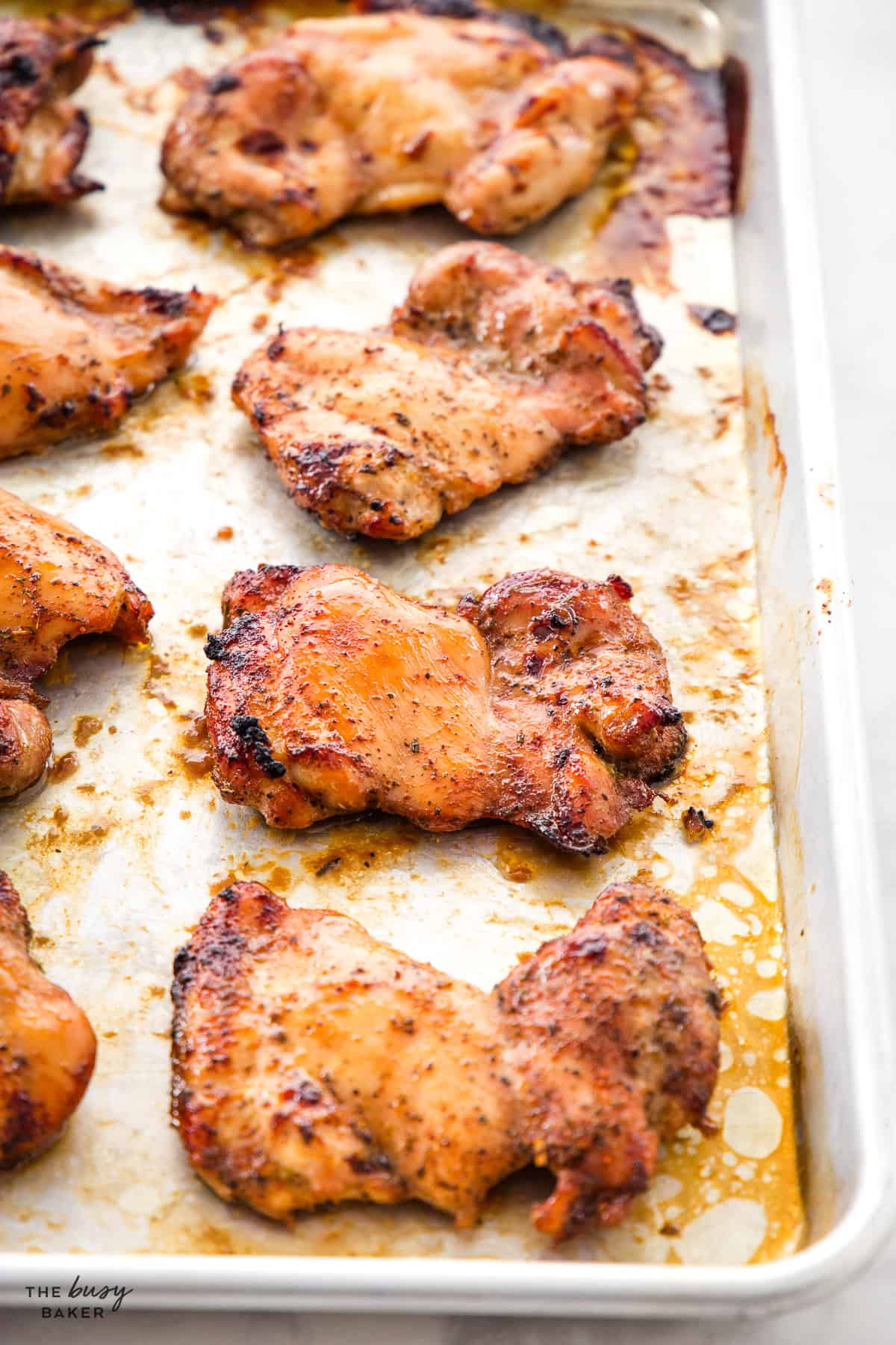 baked chicken on a sheet pan