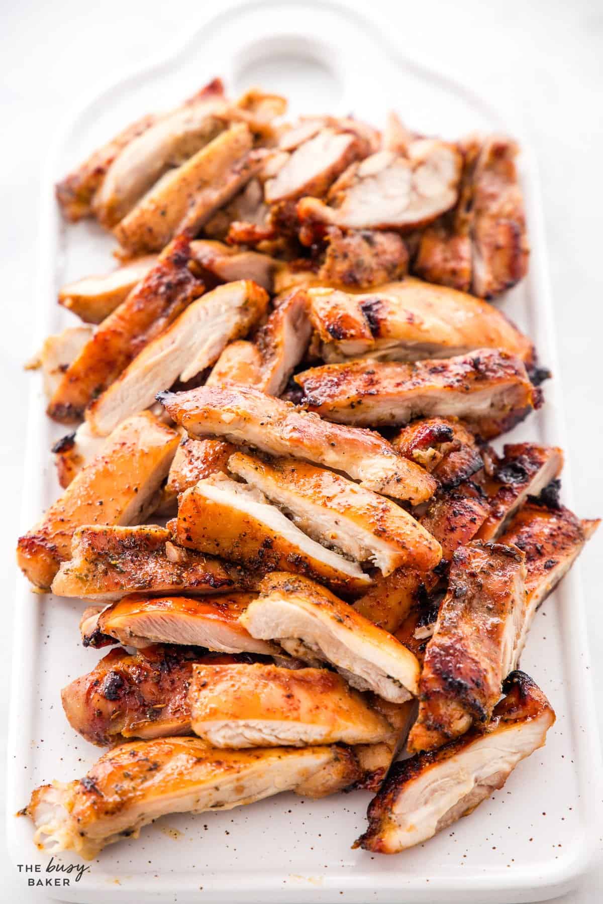 sliced juicy grilled chicken