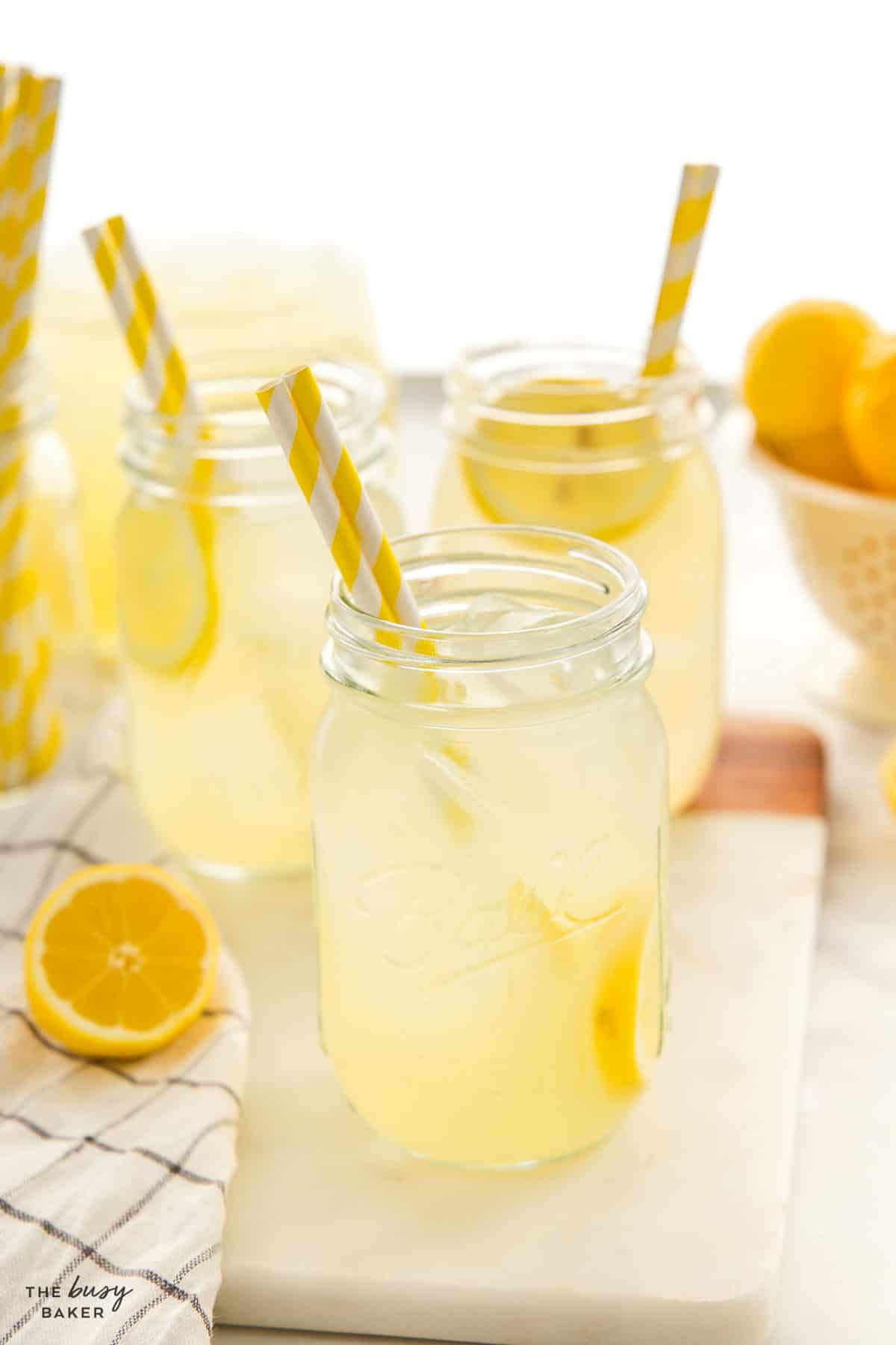 healthy lemonade in glasses