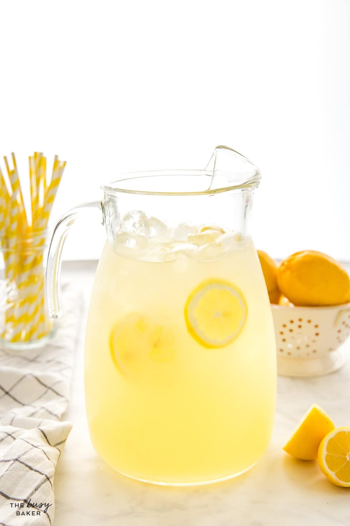 pitcher of healthy lemonade