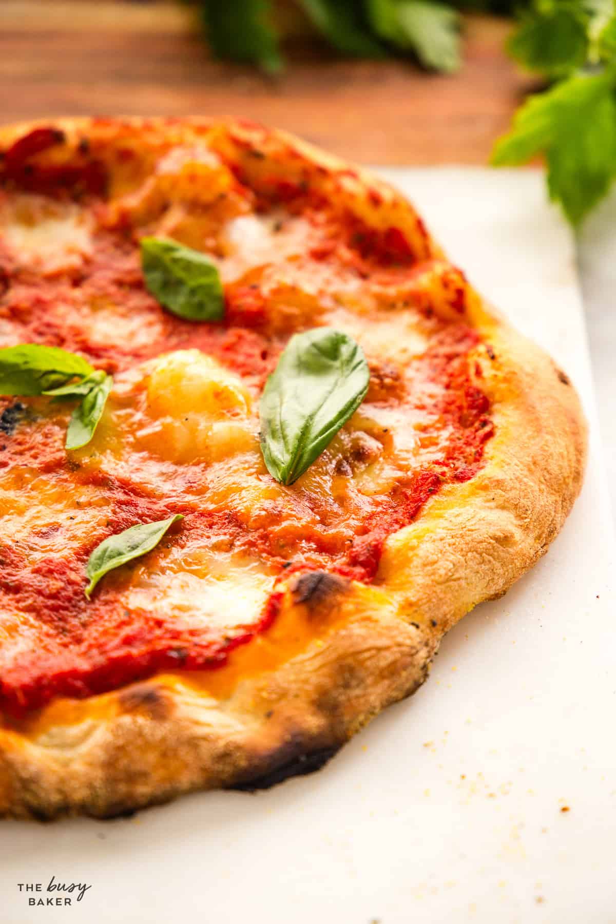margherita pizza close up image