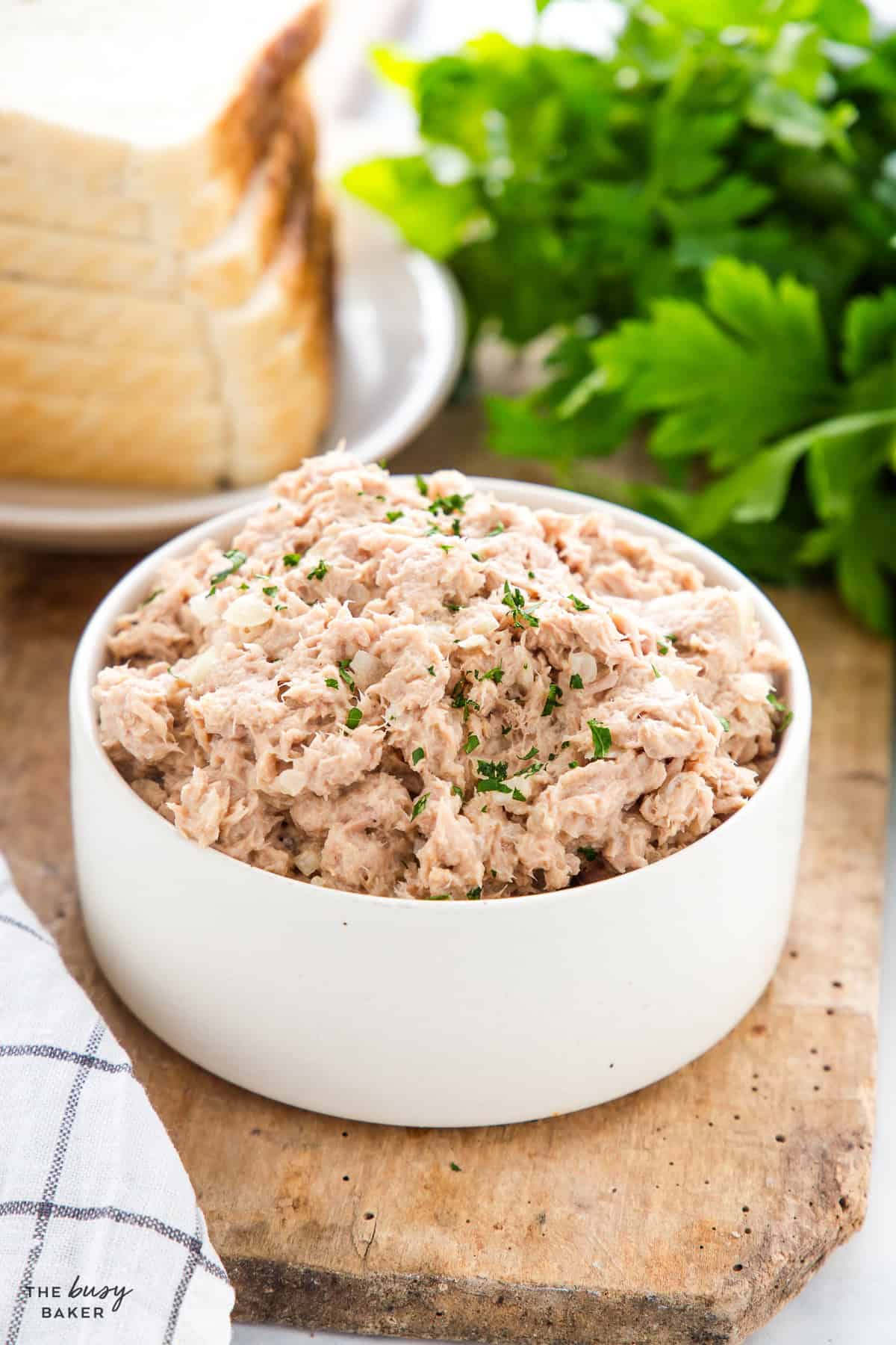 tuna salad in a bowl