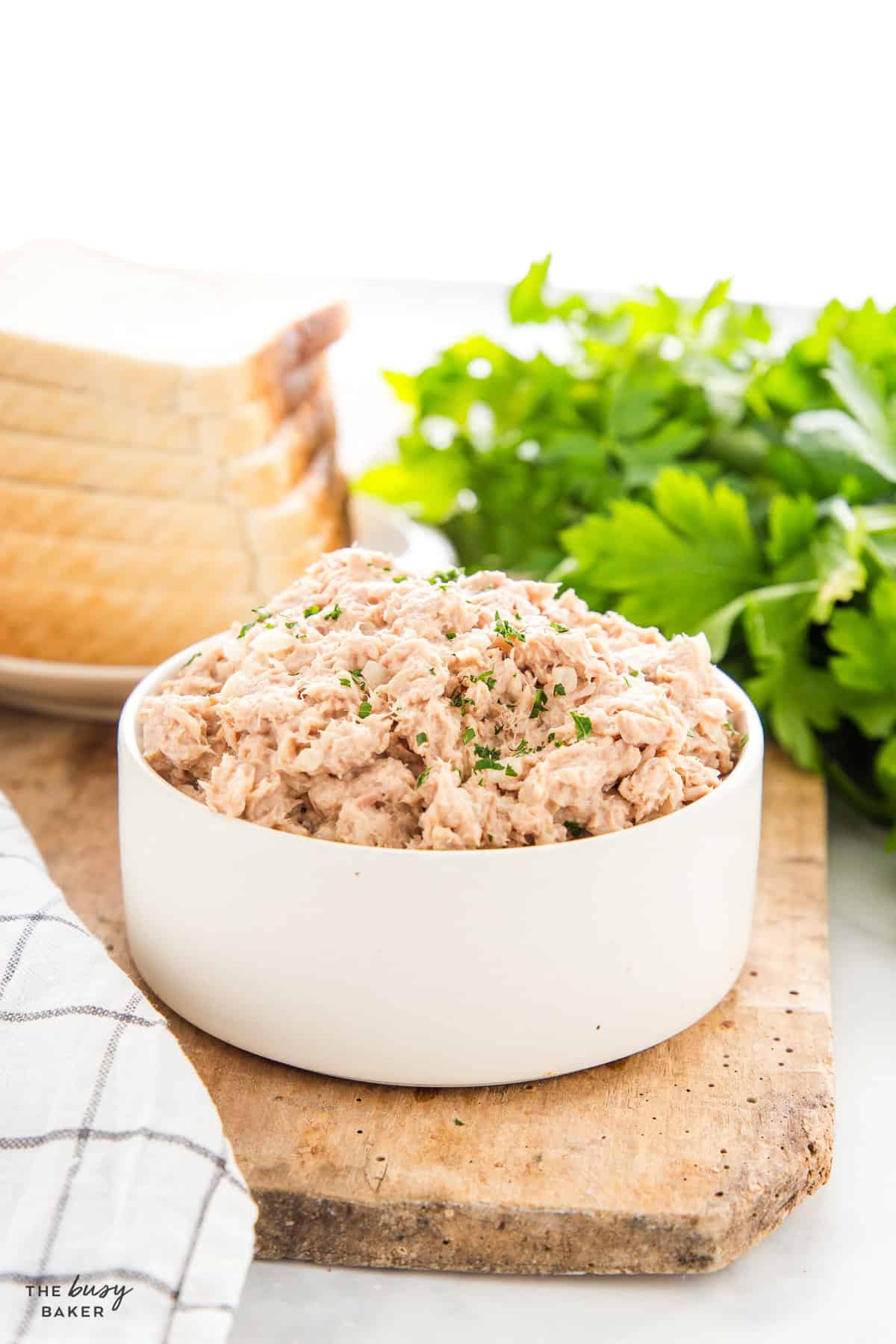 easy homemade tuna salad in a bowl